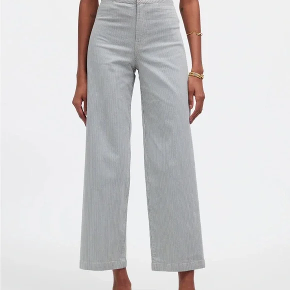 Madewell The Emmett Wide-Leg Crop Pant: Welt Pocket Edition size 32 NWT - Picture 2 of 11